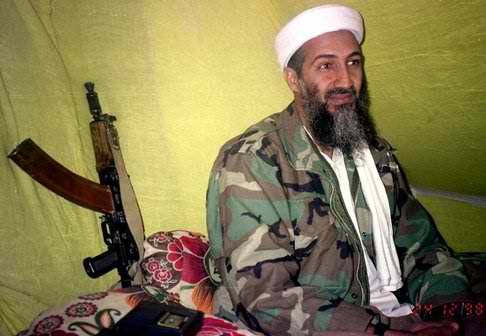 bin laden without a turban. in laden without a turban in